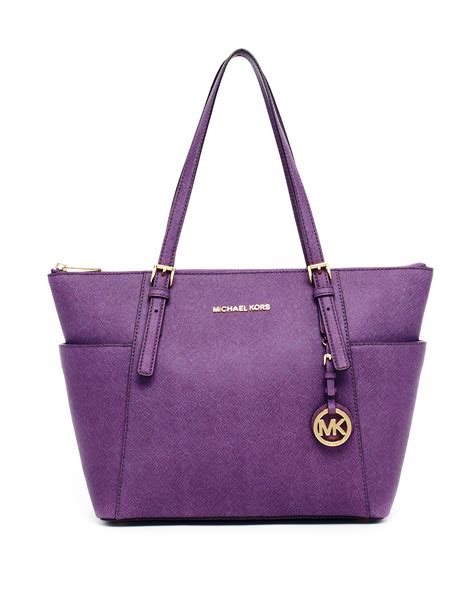 michael kors lavender tote|Michael Kors purple tote bag.